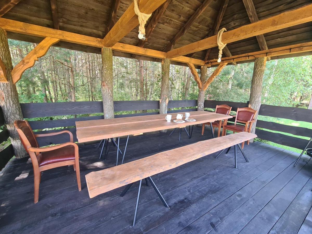 Dworek Ogrodniki: Rustic Retreat with Pool, Sauna, and Lakeside Charm Tuczna Exterior photo