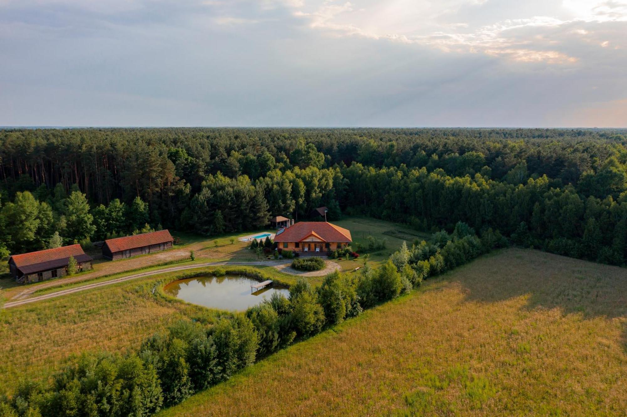 Dworek Ogrodniki: Rustic Retreat with Pool, Sauna, and Lakeside Charm Tuczna Exterior photo